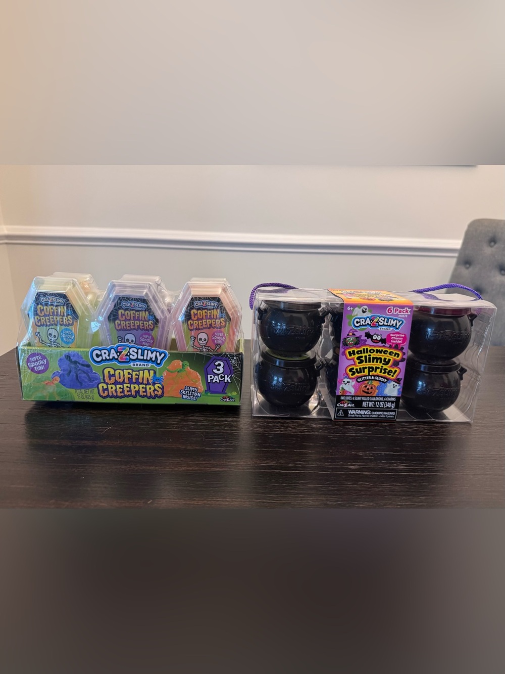 NWT CrazSlimy Coffin Creepers & Halloween Squishy Slime Surprise Pack